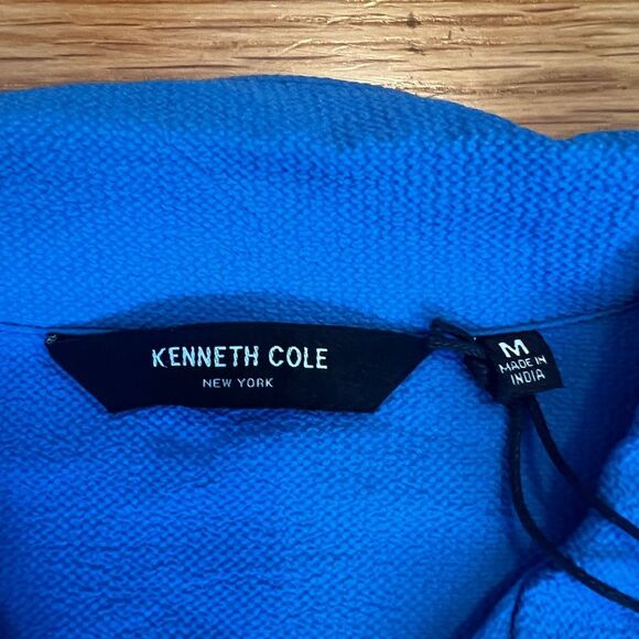 Kenneth Cole Mens Button-Up Shirt Short Sleeve Relaxed Fit Collared Blue Size M - Picture 4 of 12